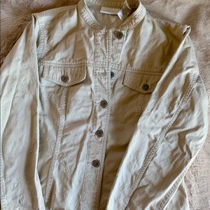 Khaki Embroidered Top